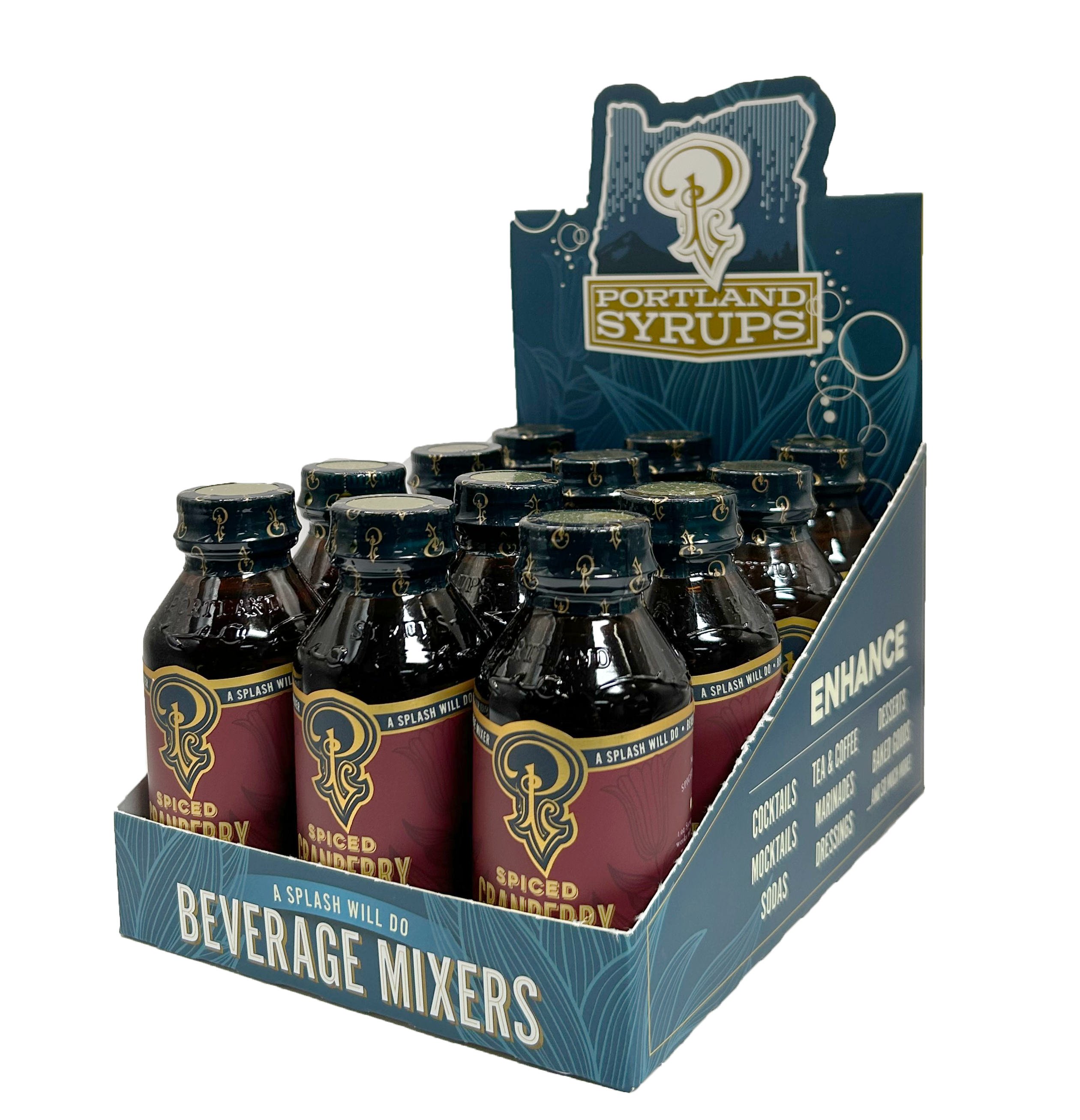 Portland Syrups - Wholesale Cocktail Mix/Syrup - Spiced Cranberry Syrup 3.4oz - cocktail / mocktail drink mix1