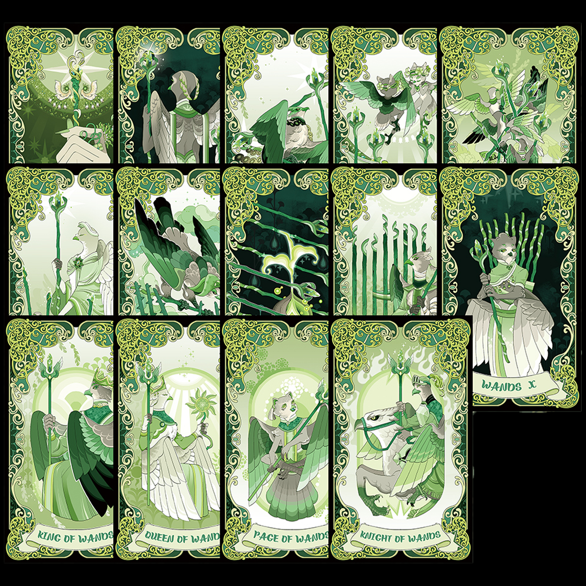Vermilion Collection - Wholesale Tarot cards - Green Trace Tarot7