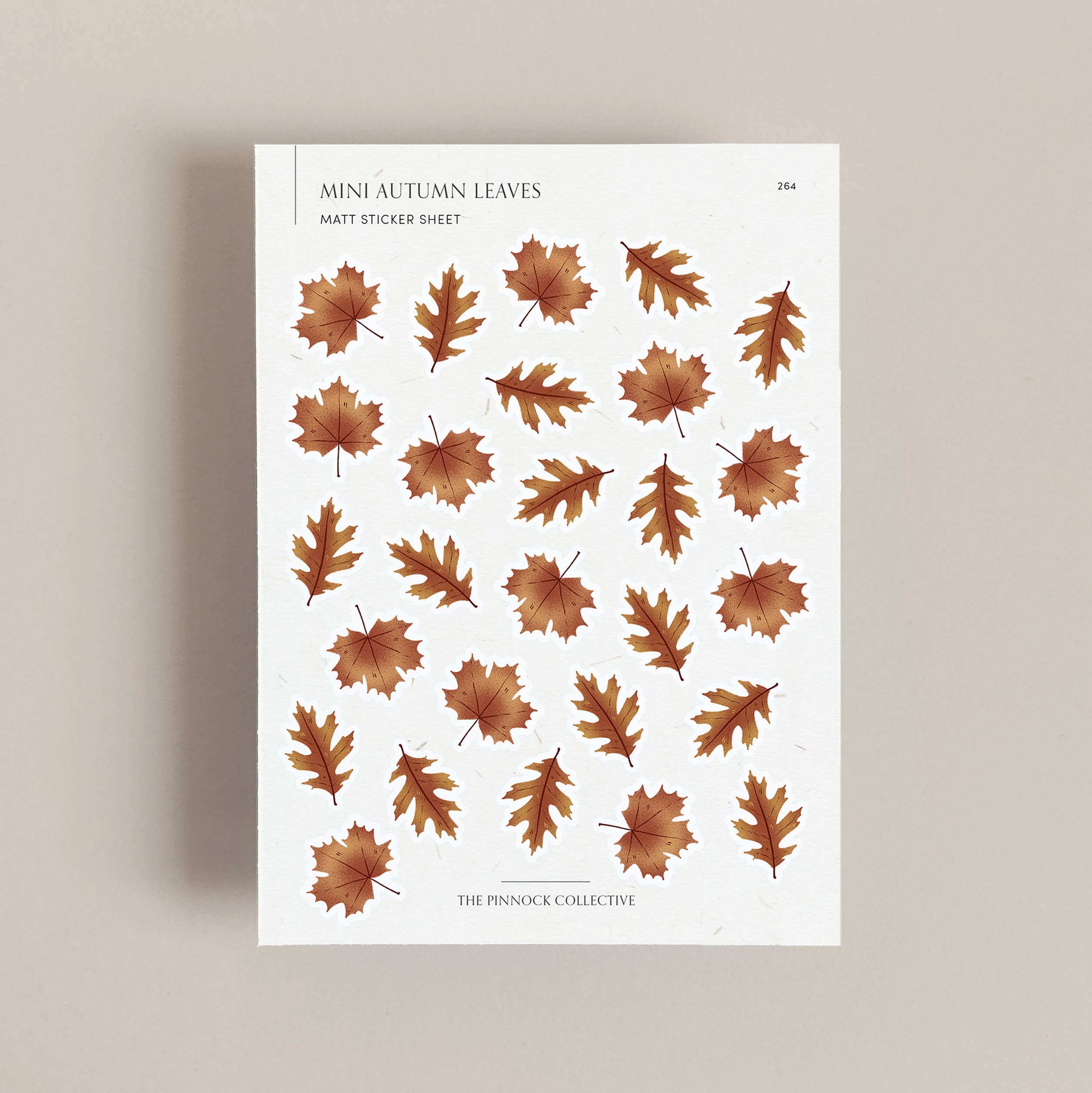 The Pinnock Collective - Wholesale Sticker - Mini Autumn Leaves Planner Sticker Sheet