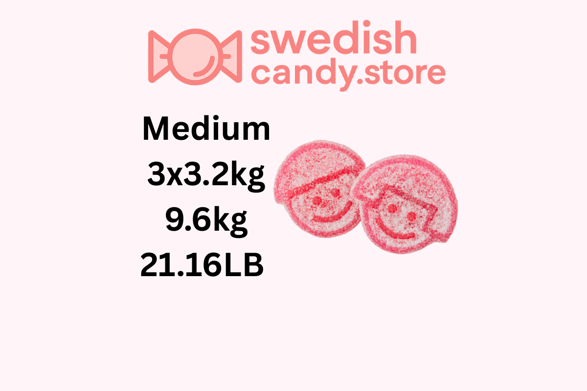 Swedish Candy.Store - Swedish Candy – Gomas por atacado – Doces Suecos Hallonwtins/Gémeos de Framboesa 3,2kg/7,05LB1
