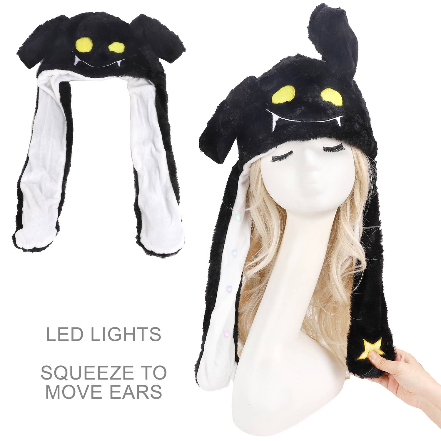 SP Sophia Collection - Wholesale Hat Accessory - Women's - Halloween Character LED Movable Ears Hat0
