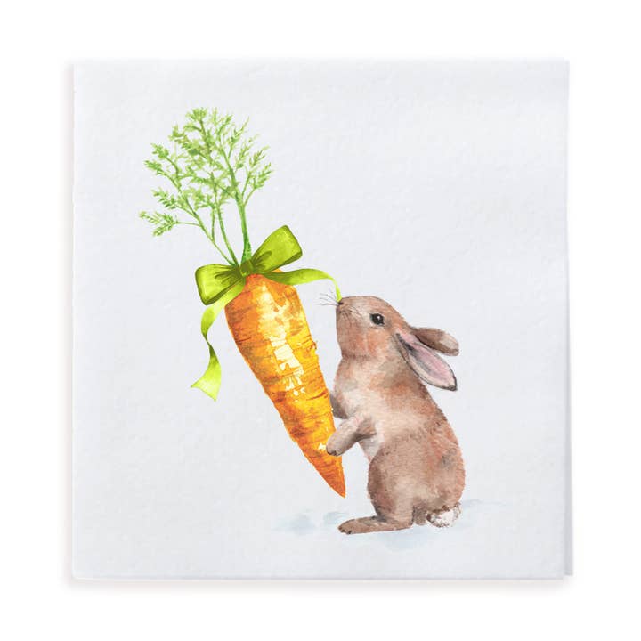 Serviettes à cocktail Lapin de jardin pour la vente par Cami Monet