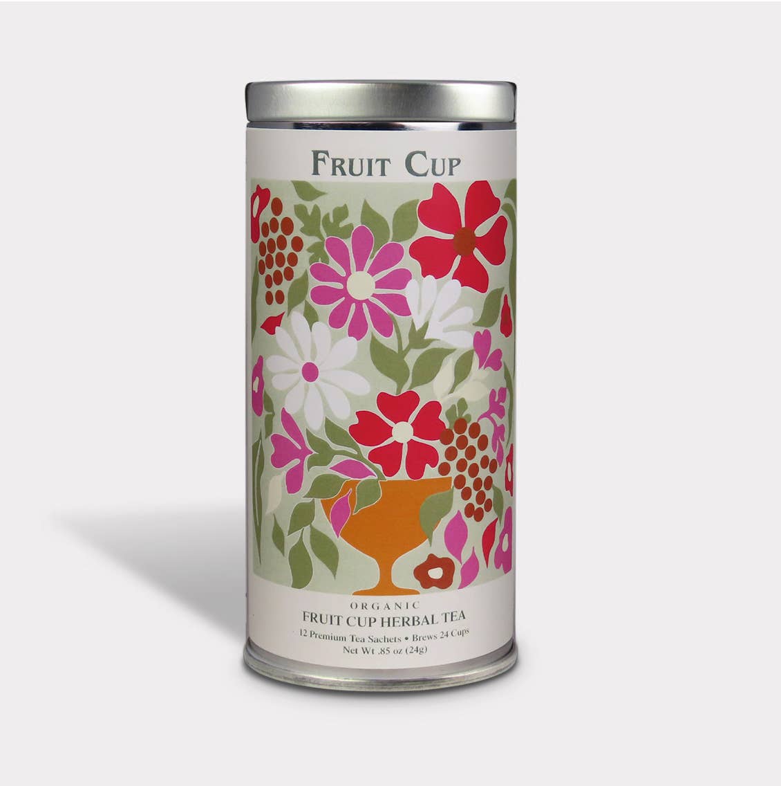 The Tea Can Company - Vente Sachets de thé - Fluer Nuevo Coupe de Fruits - 12 Sachets de Thé - Boîte Haute0