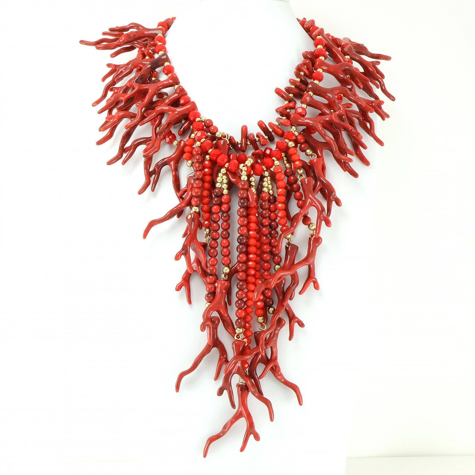 SWEET MAGIC MODA Y COMPLEMENTOS - Wholesale Bib Necklace - SHORT CORAL NECKLACE1