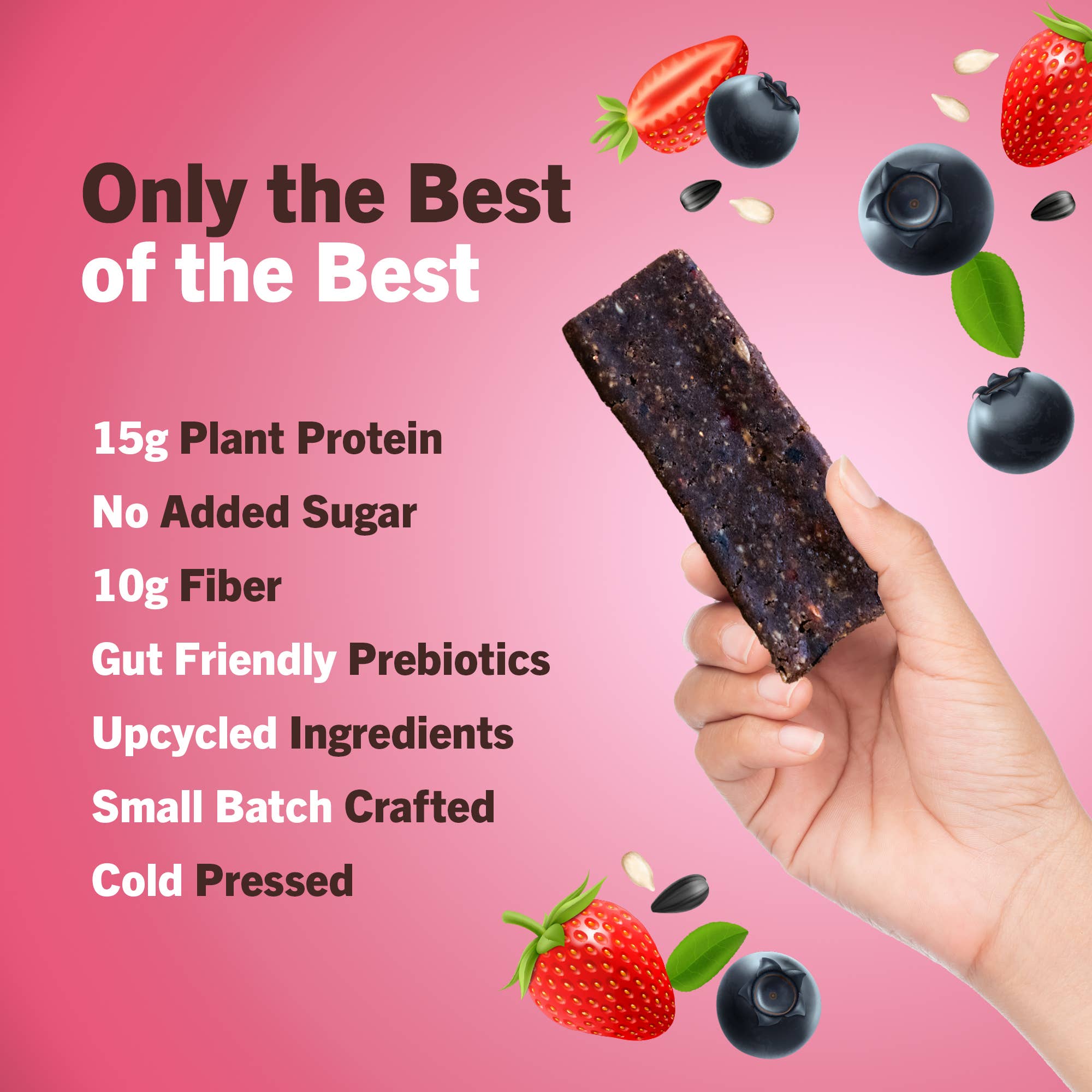 Amrita Health Foods - Wholesale Snack Bar - Sunflower Butter & Jelly High Protein Bars, High Fiber, GF3