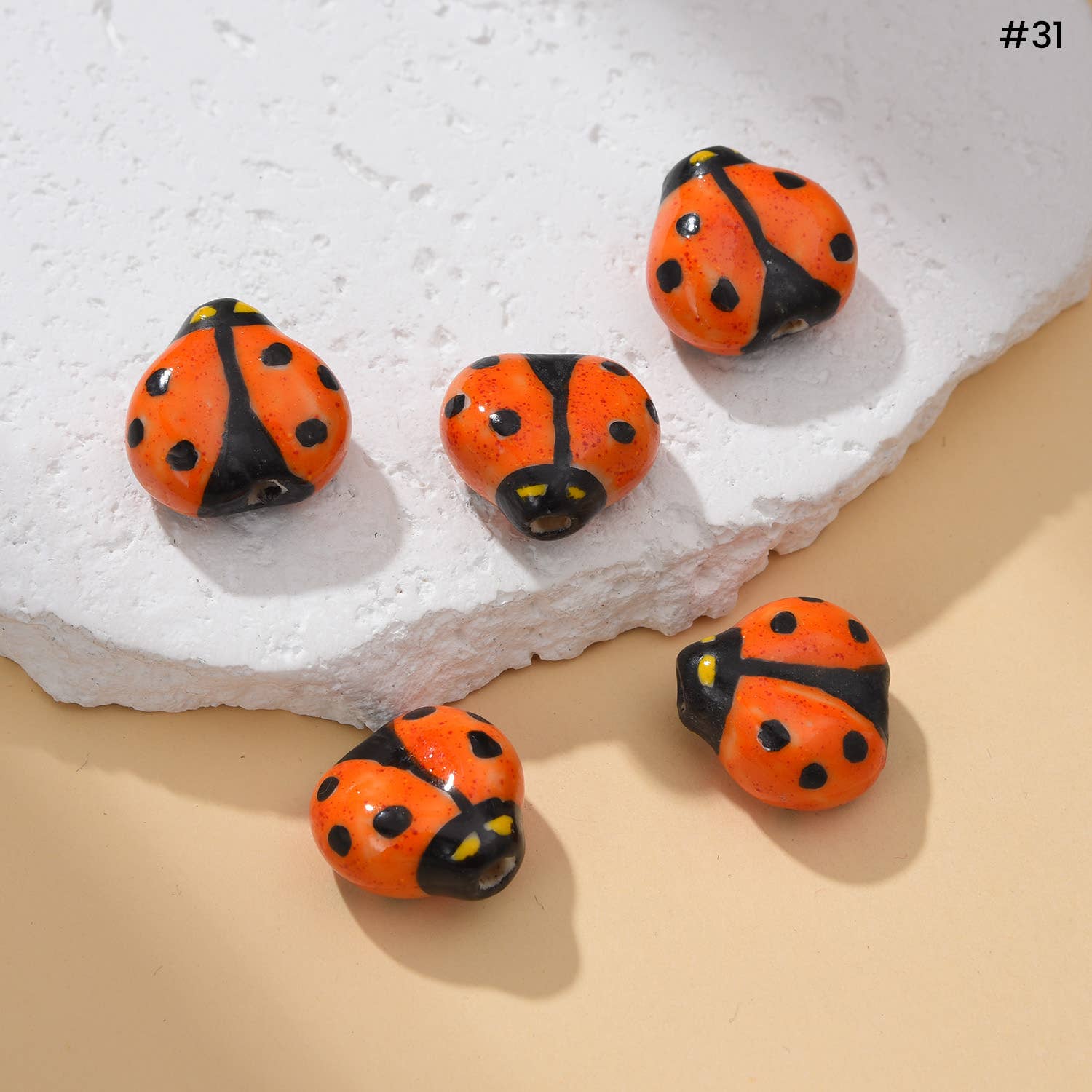 Beads Creation – wholesale Pärlor – Handmålade djurkeramikpärlor med stort hål Smycken ORG30410