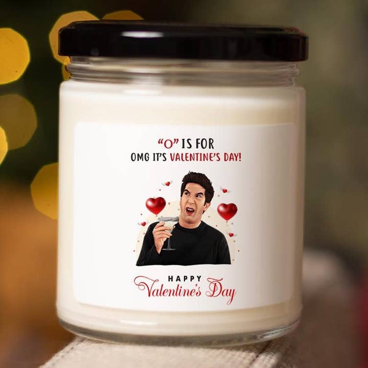 VenusArtsShop - Wholesale Birthday card - Funny Ross Drunk Valentines / Galentines Candle - Romantic