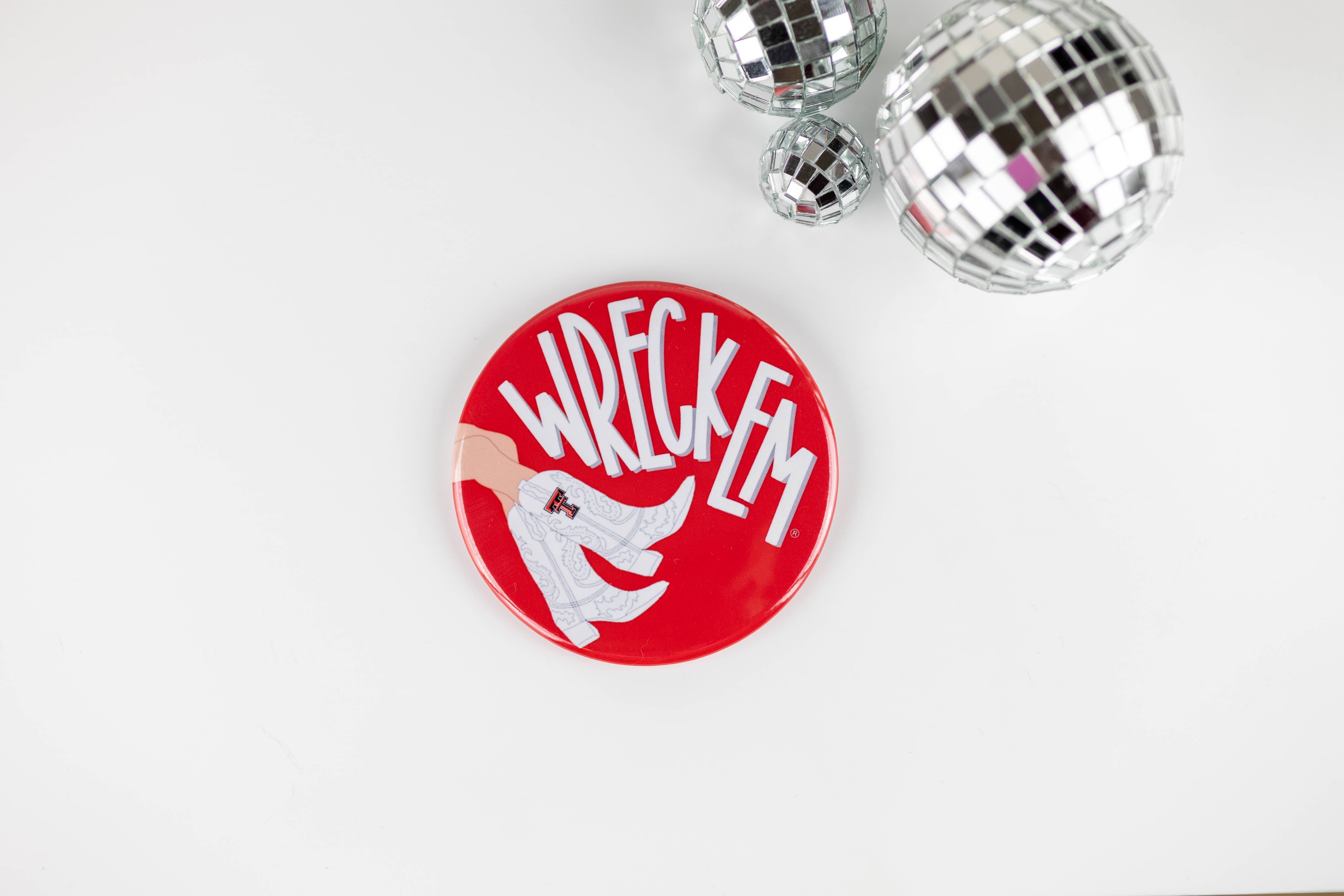 Tailgated Co. - Wholesale Lapel Pin/Button - TEXAS TECH Game Day Buttons - Wreck 'Em Stars Design1