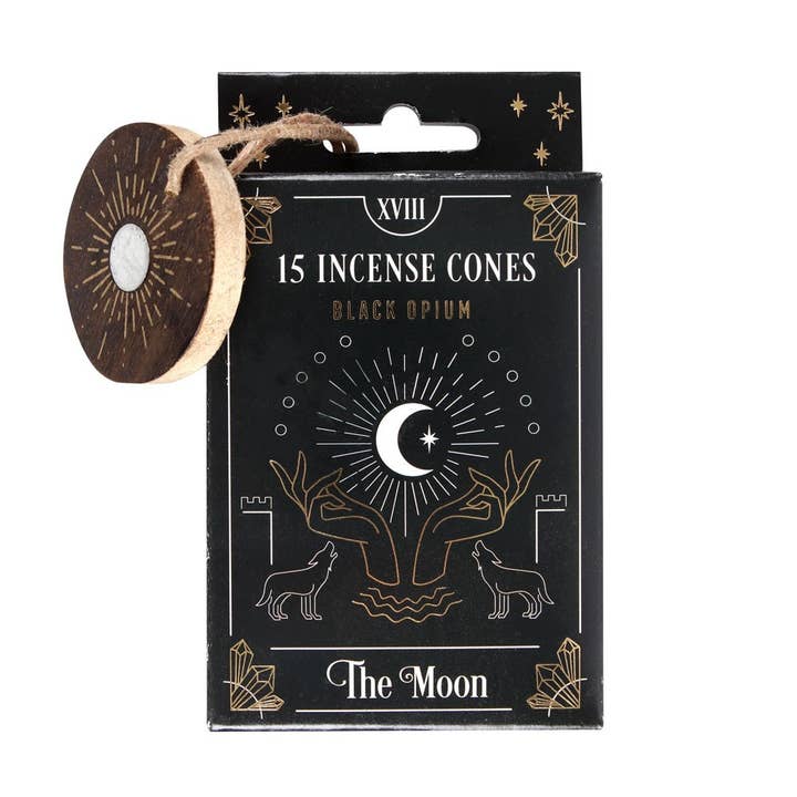 Pacific Trading - Wholesale Incense - The Moon Tarot Incense Cones - Black Opium