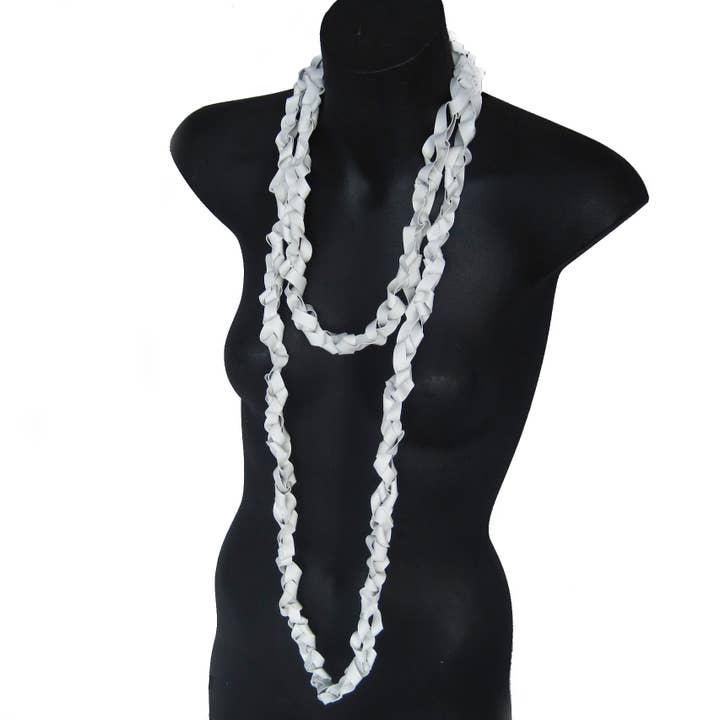 Frank Ideas - Wholesale Beaded/pearl necklace - Boho style, long rubber necklace CHAOTIC WIDE RUBBER4