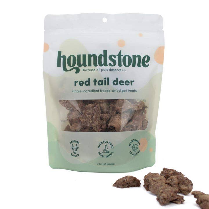 Red Tail Deer Freeze Dried Dog Treats for wholesale by ADC Houndstone & Co.