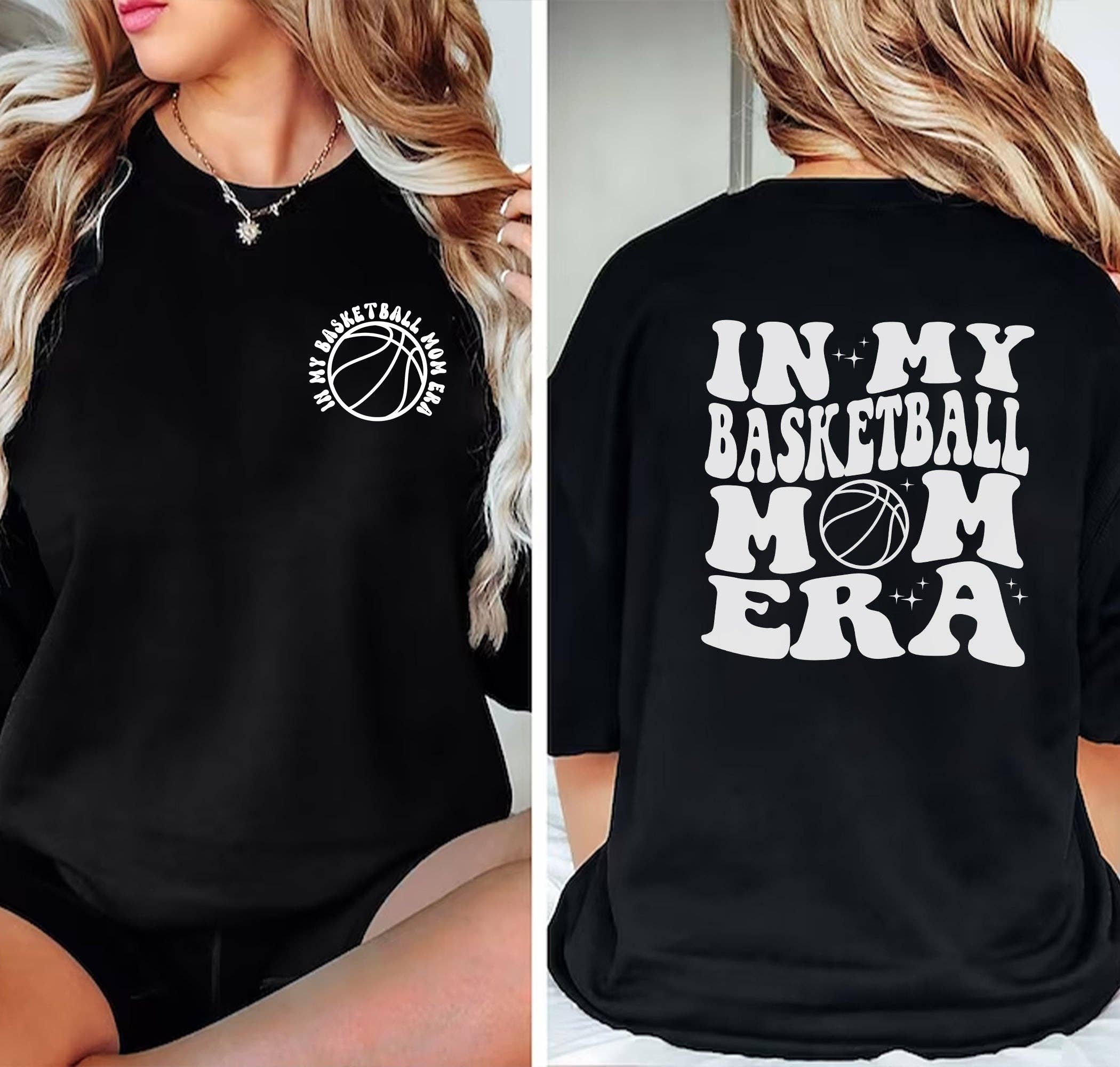 Black Mother's Day Mom Basketball T-Shirt for wholesale on Faire0