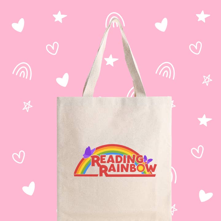 Reading Rainbow | Canvas Tote for wholesale by Kish B. Designs