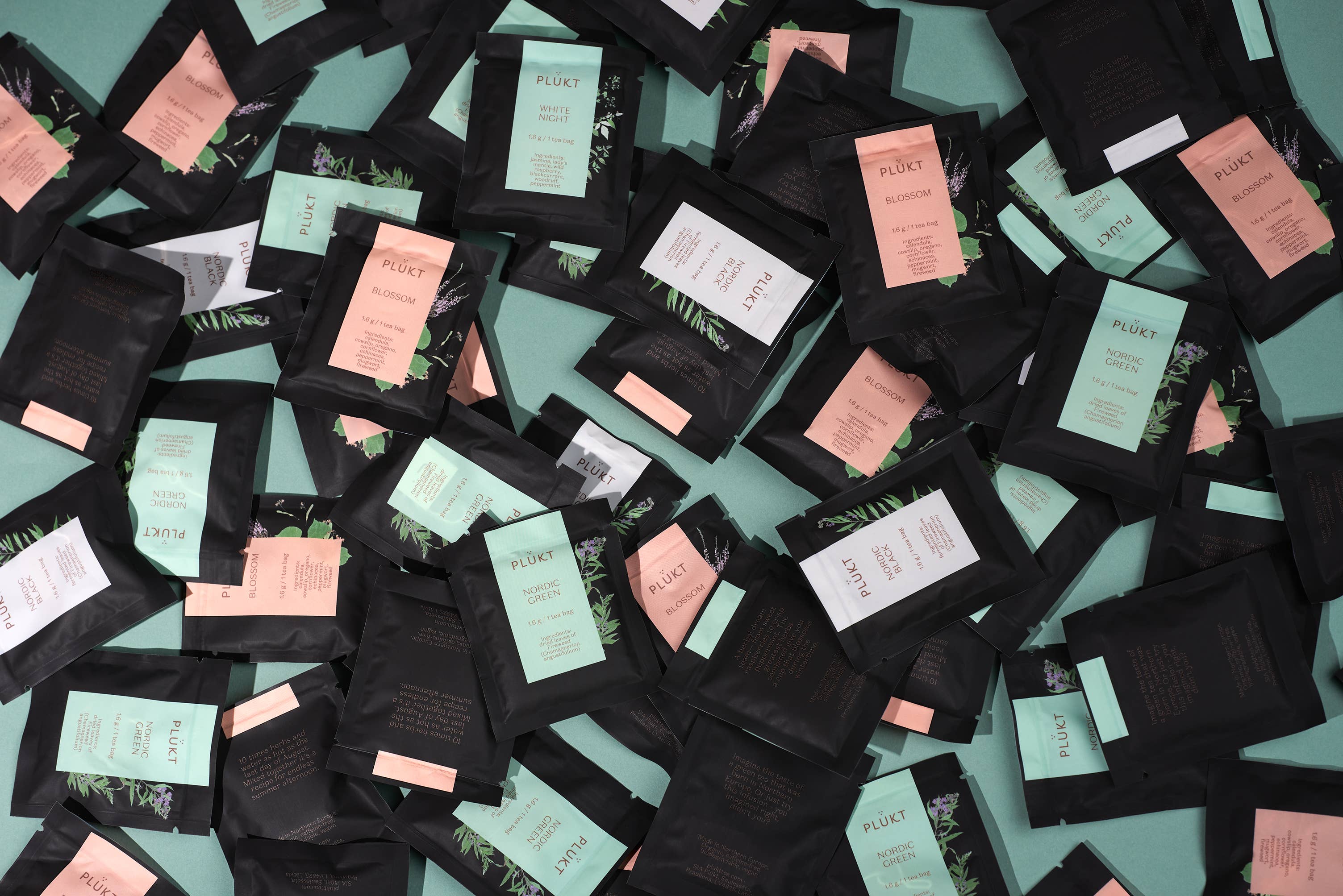 Plūkt - Wholesale Tea Bags - Herbal tea sachets NORDIC GREEN, case of 50pcs, organic8