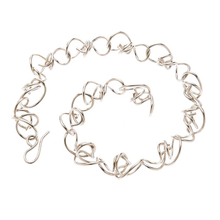 Collier fil enroulé à gros maillons pour la vente par Rina Young Jewelry