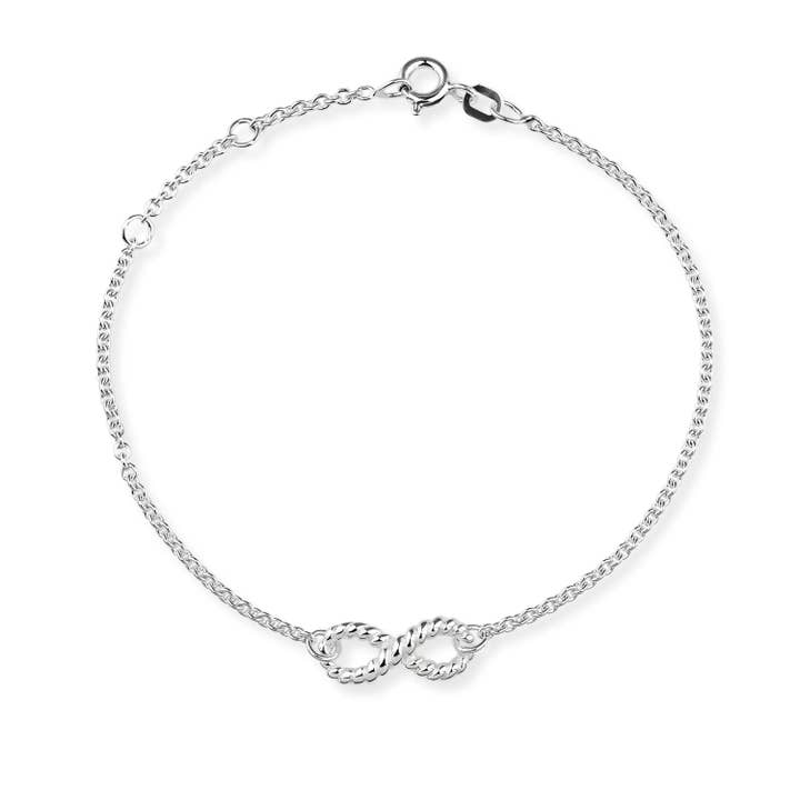 Seaside bracelet with infinity symbol in silver for wholesale by Heartbreaker designd by Drachenfels