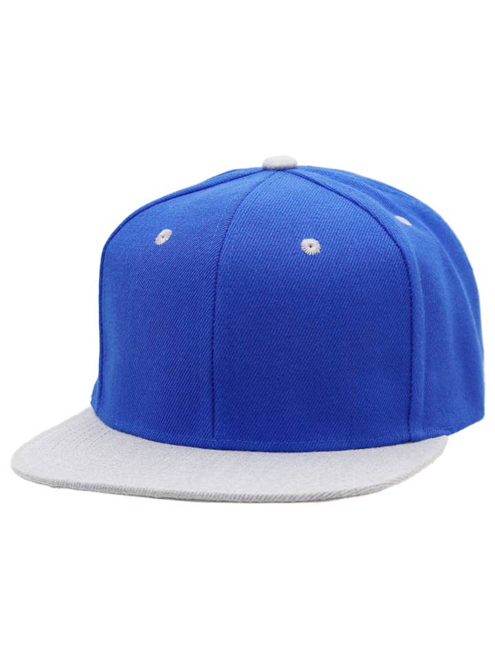 Tofarvet hætte i twill med trykknapper for engroshandel hos Cap Zone