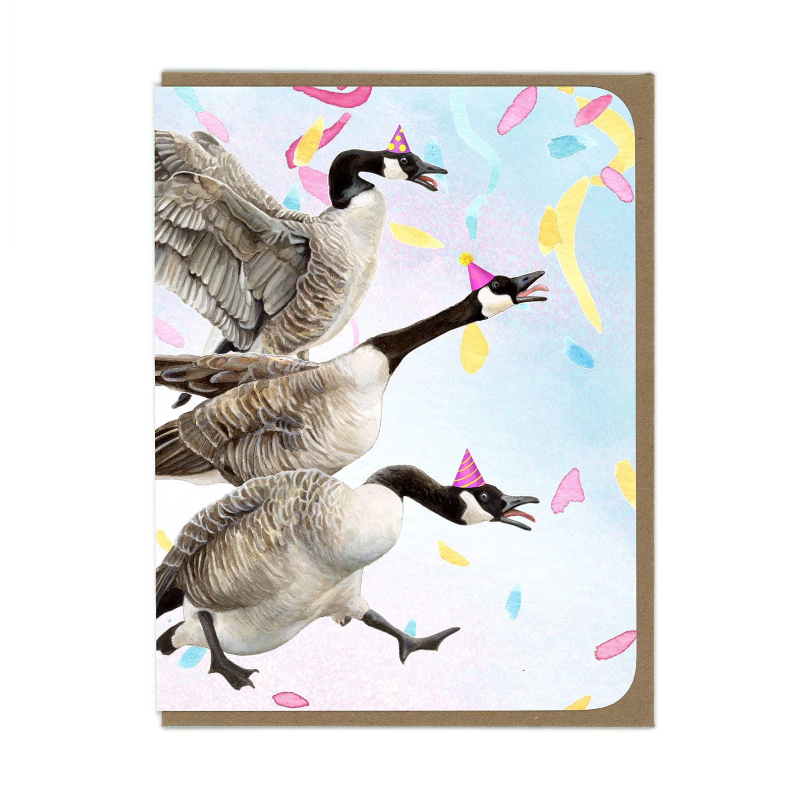 Amy Rose Moore Illustration - Vendita all'ingrosso Biglietti di auguri - Biglietto di auguri per compleanno, oche canadesi0