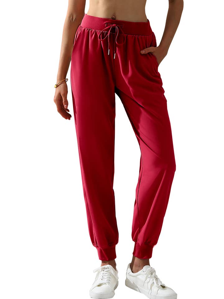 NINEXIS - Wholesale Pants - Women's - CWBLP423_Elastic Band Waist With Side Pocket Pants4