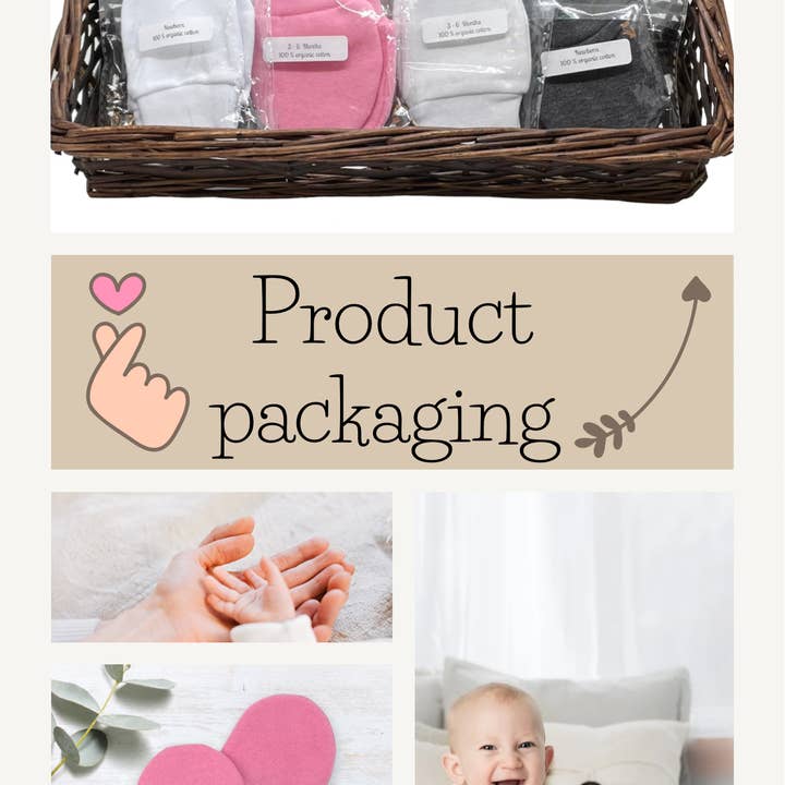 Jolly Bundles - Vendita all'ingrosso Muffole - Neonati - Muffole per neonati Earth e Blue Scratch Mittens/Guanti da neonato4