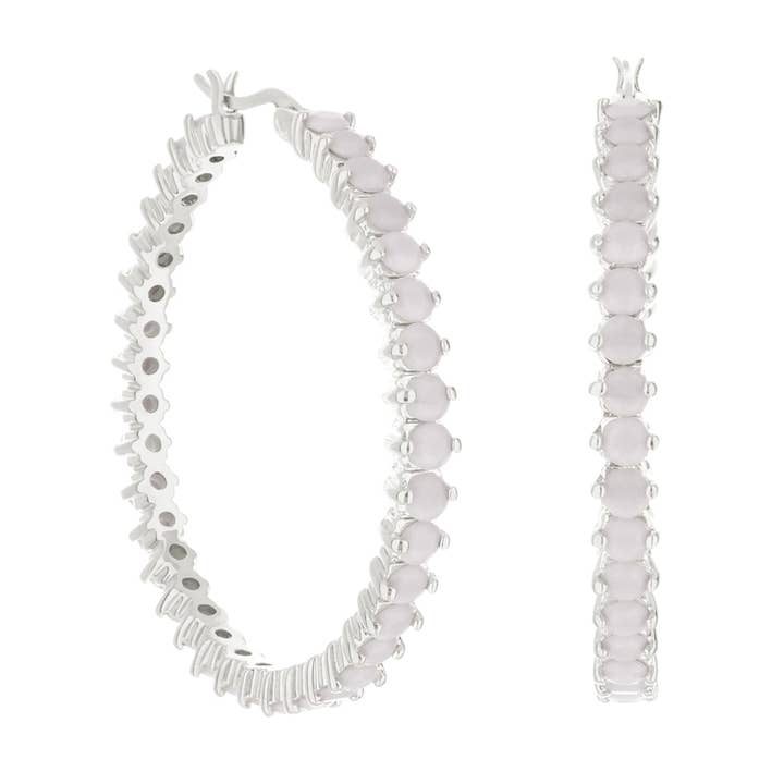 Pave Hoop Earrings for wholesale by Lauren G Adams