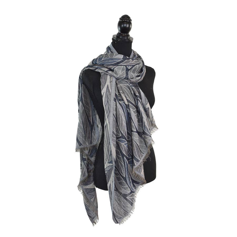 Dupatta Designs - Wholesale Scarf - Women's - Devorah Woven Leaf Scarf6