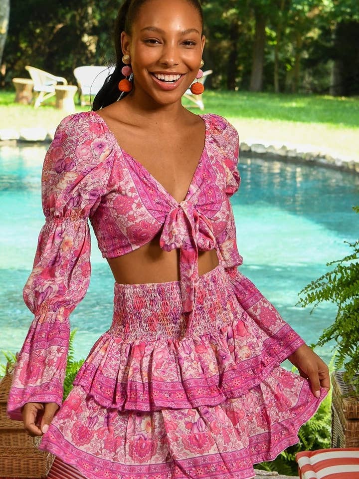 Set top Emily/Bengala Rosa por atacado de Walker&Wade