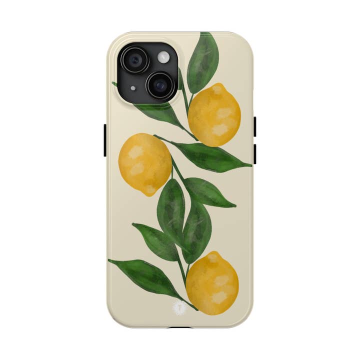 Cream Lemon Painting Phone Case for wholesale by Thursday’s Child Creative Studio