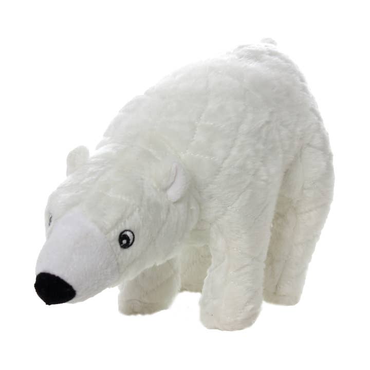 Mighty Arctic Polar Orso, peluche, giocattolo per cani Squeaky per la vendita all'ingrosso da parte di Tuffy Dog Toys - VIP Products