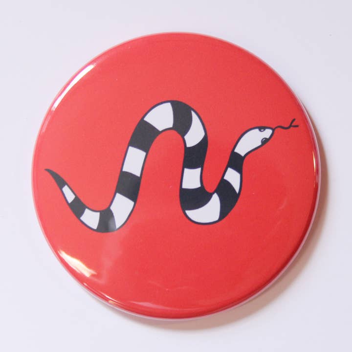 Striped Snake Pocket Mirror for wholesale by Midge Blitz