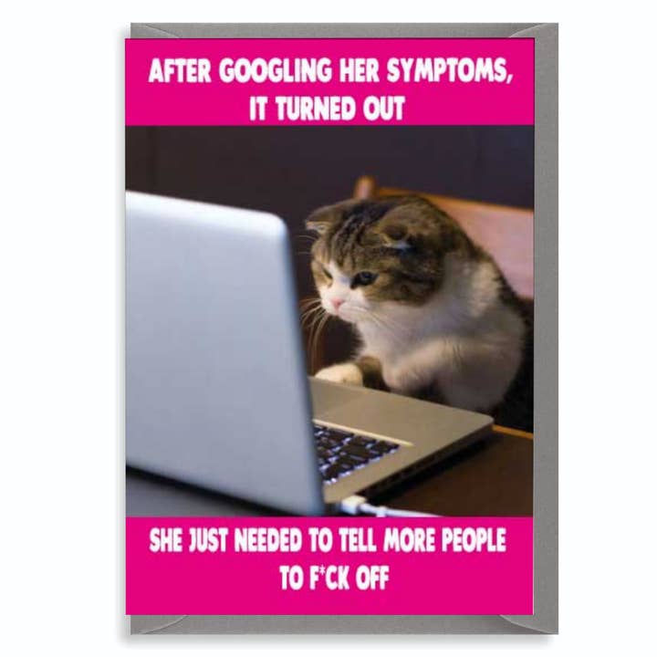 Funny Rude Cat Birthday Card For Her for wholesale by Cheeky Chops Cards & Wanky Candles