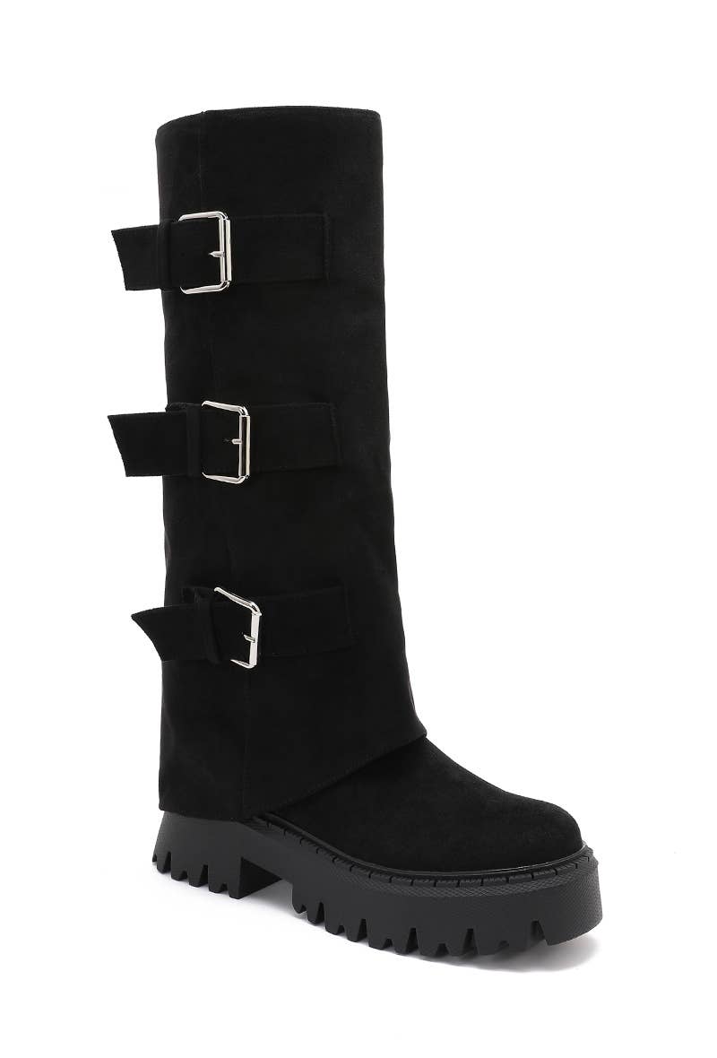 Joia Paris - Wholesale Booties - Women's - High boots with lug sole and triple straps WZ-1120