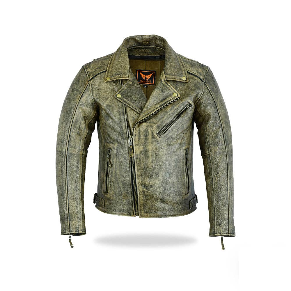 Tackfield - Wholesale Leather Jacket - Men's - Brando Men's Heavy Duty Jacket Premium Cow Milled Leather0