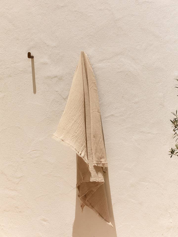 BAE LINEN BLANKET - NATURAL for wholesale by BEFORE ANYONE ELSE
