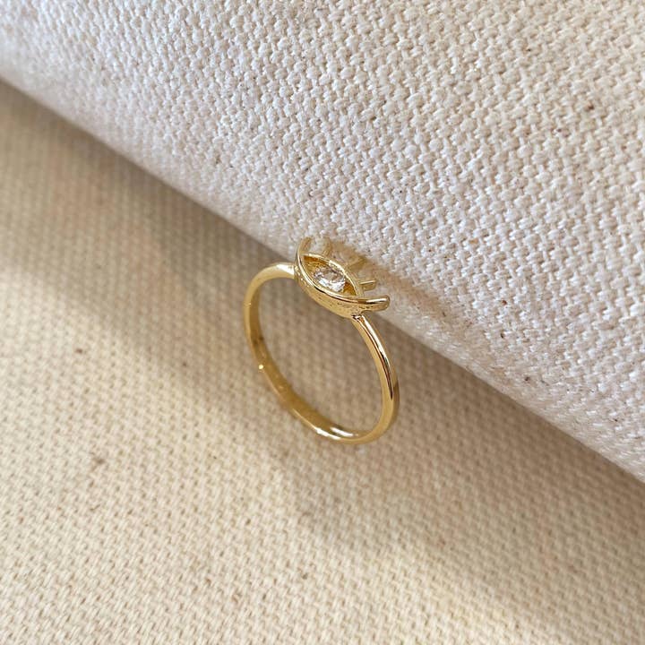 18k Gold Filled Dainty Eye Ring for wholesale by GoldFi