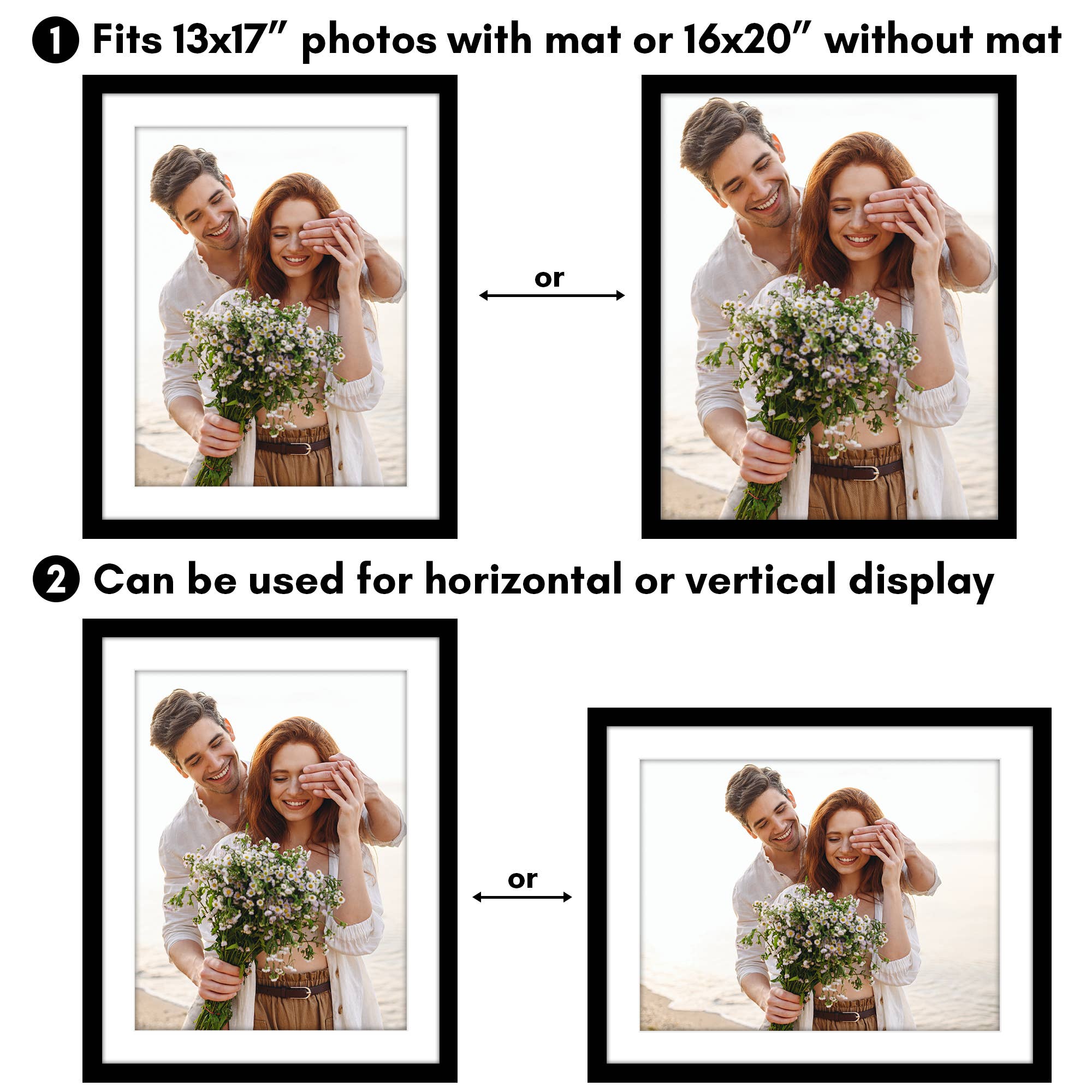 Americanflat 16x20 Black Picture Frames - 3 Pack for wholesale on Faire3