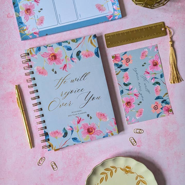 Creative Stationery London LTD - Wholesale Journal/Diary - Personalised Luxury Academic 25-26 Christian Diary | He will rejoice over you