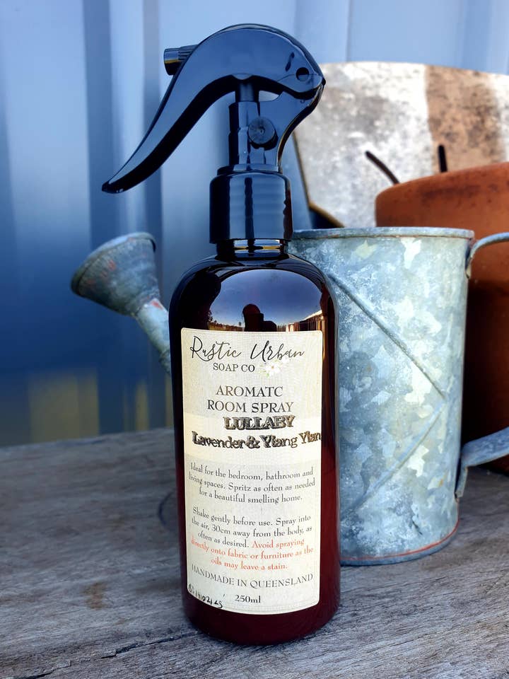 Lullaby: Lavender & Ylang Ylang Room Spray for wholesale by Rustic Urban Soap Co