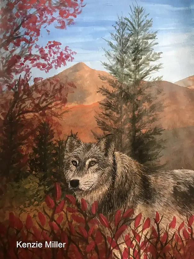 Foxtrot Artistry - Wholesale Art Print - Gray Wolf Print1