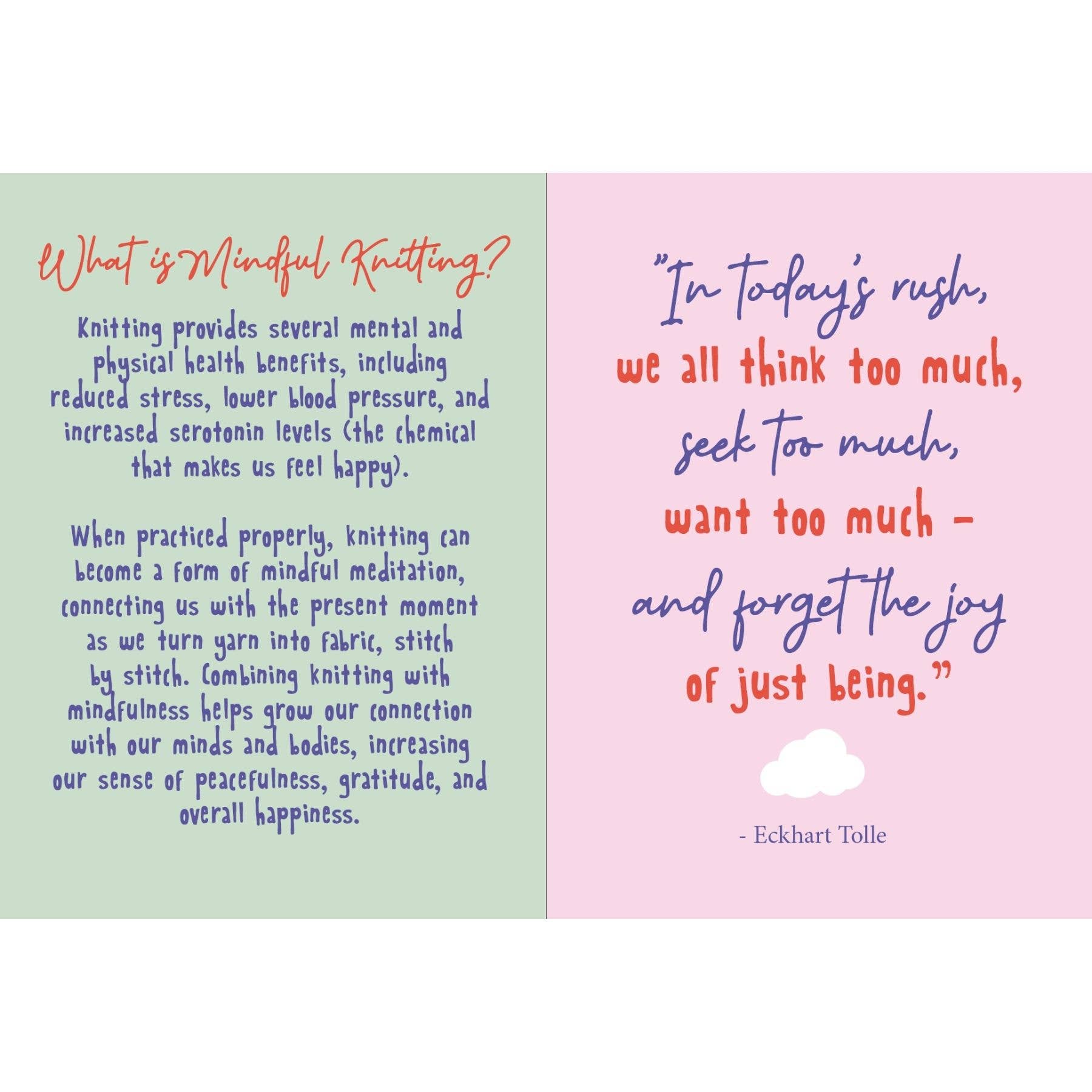 Boxer Gifts – wholesale Crafts, hobbies and DIY – Mindful Knits Gift Book: Mindfulness & Knitting Patterns3