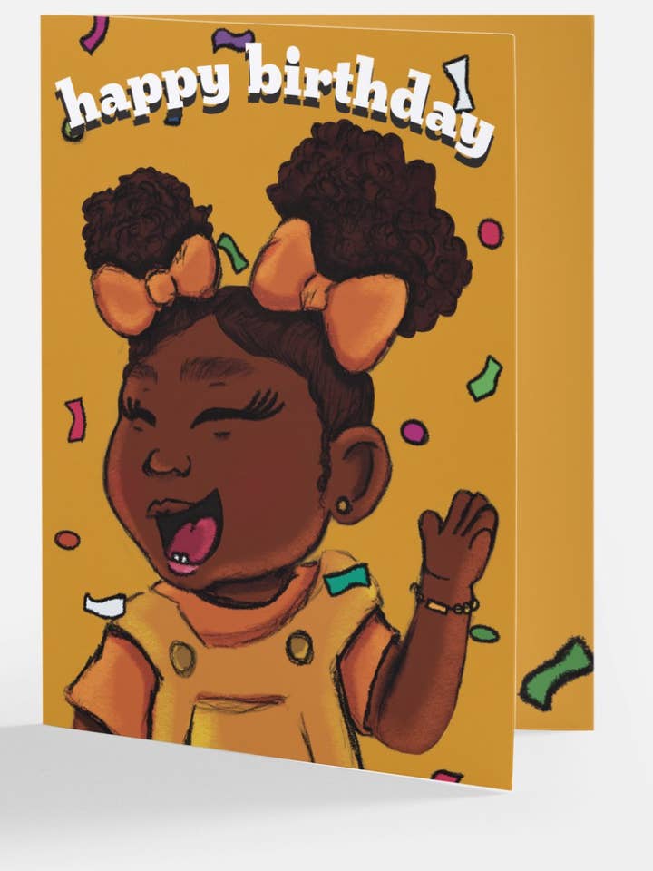 Baby Girl Birthday Card for wholesale by iART Productionsj LLC