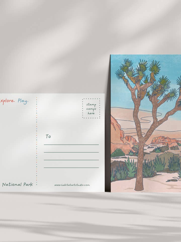 Parco nazionale di Joshua Tree | Cartolina per la vendita all'ingrosso da parte di Habitat Art Studio