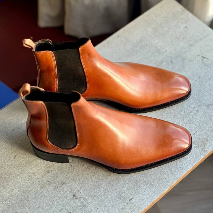 Stivaletti Chelsea color cuoio per la vendita all'ingrosso da parte di The Royale Leather