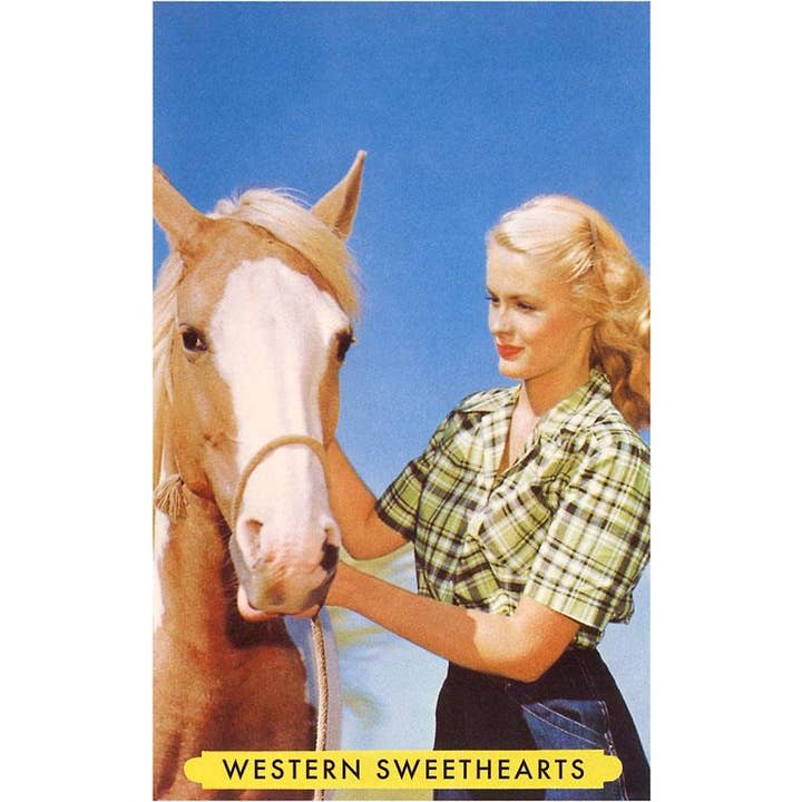 Found Image Press - Wholesale Sticker - Sticker CG-52 Blonde Cowgirl with Palomino