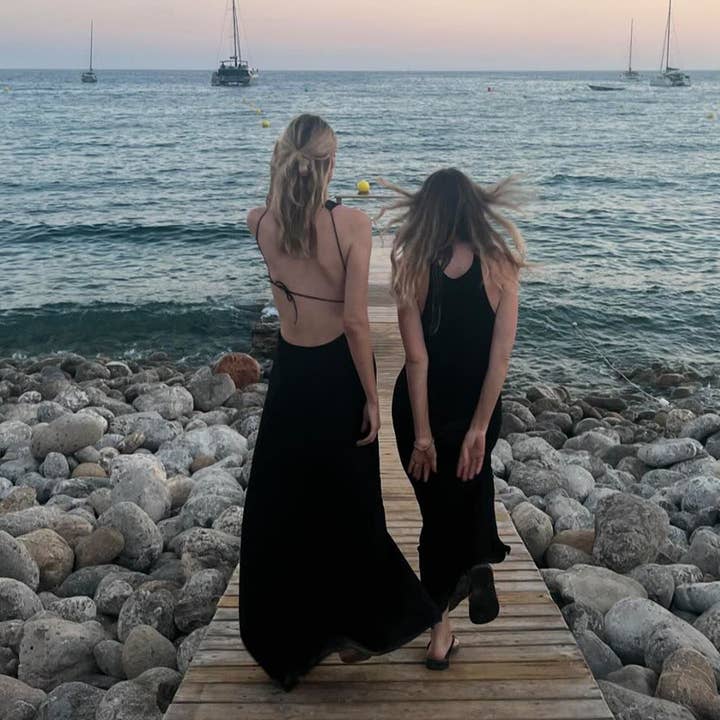 Svart Sexydress Sexy Deep V Halter Svart Klänning Ihålig Rygglös för wholesale på Faire