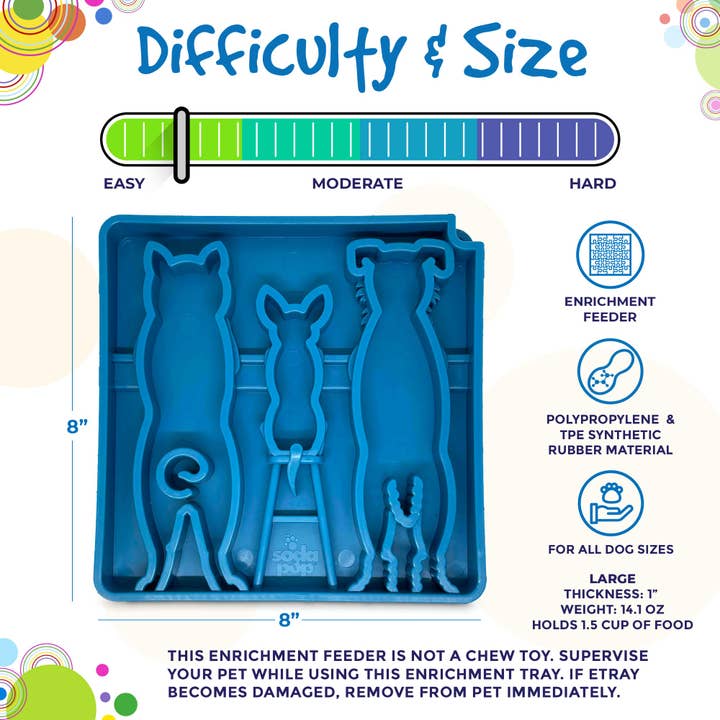 SodaPup Dog Toys - Wholesale Pet Food Mat - Dog - Waiting Dogs Design eTray Enrichment Tray for Dogs4