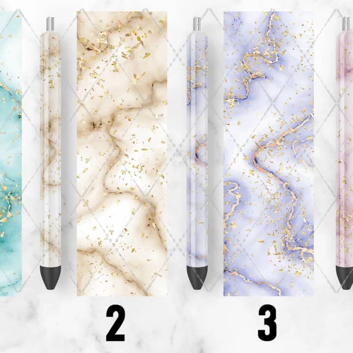 Schöne benutzerdefinierte Epoxid-Stifte aus Marmor für den Großhandel von Three B's Boutique