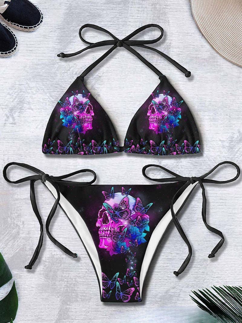 Tourtiwi - Wholesale Two Piece Swimsuit - Women's - Sexy Skull Bandage Swimsuit Suit0
