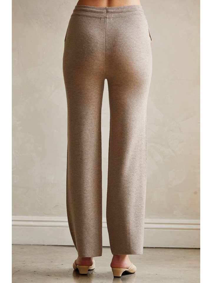 TAUPE CP9275 - Erina Lounge Wear Sweater Knit Pants for wholesale on Faire
