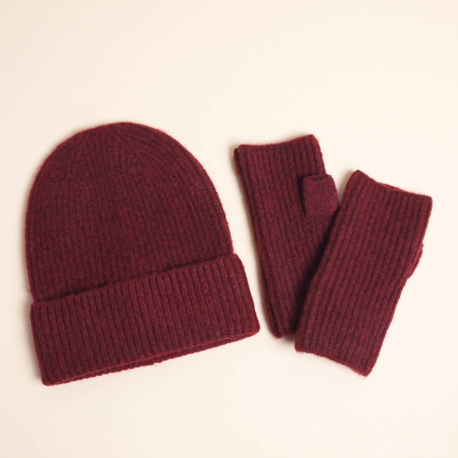 Lisa Angel – wholesale Beanie – Women's – Burgundy Beanie Hat2